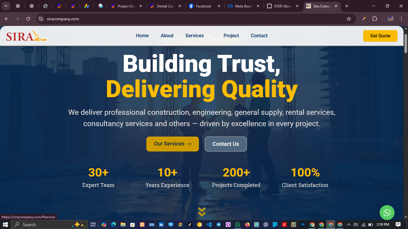 Sira Company – Business Website Design by DesignSynq