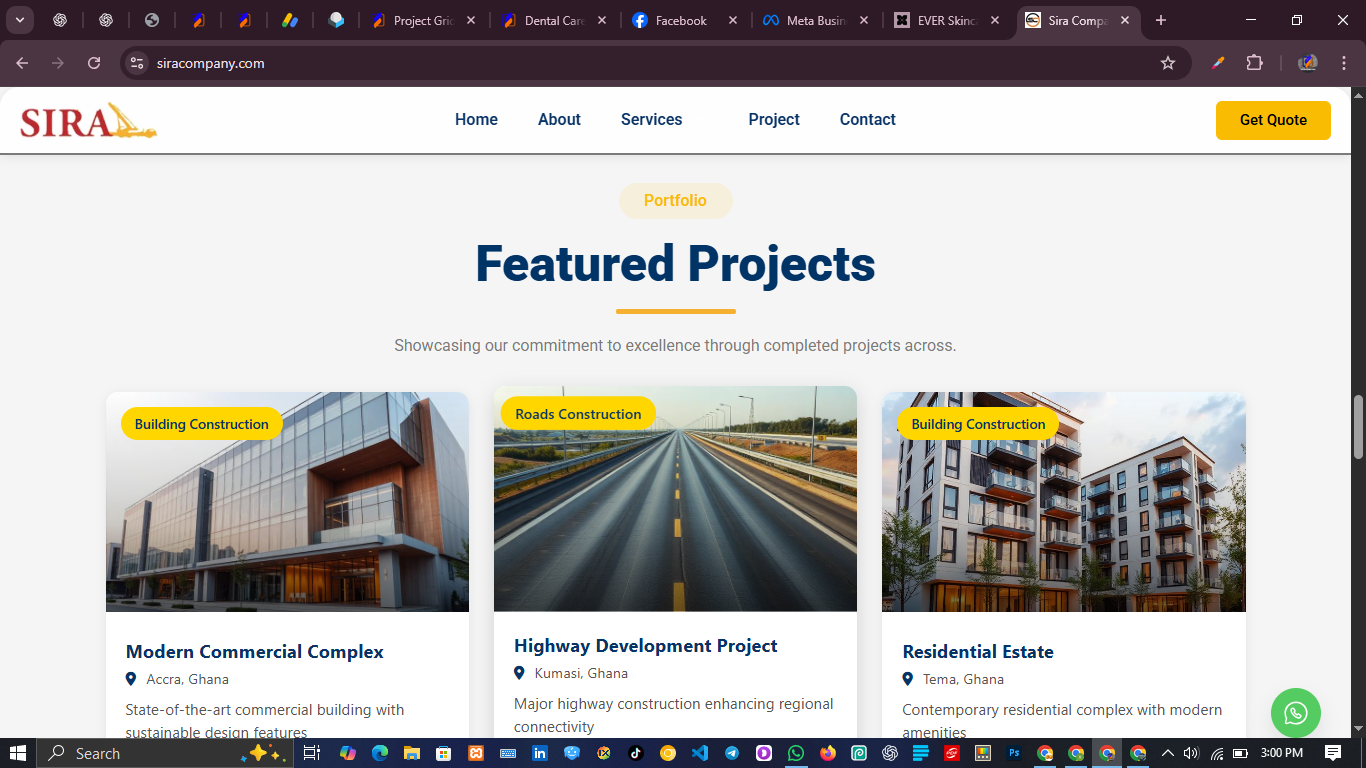 Sira Company – Business Website Design by DesignSynq