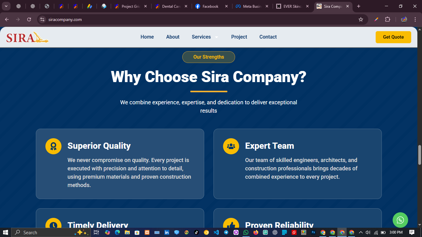 Sira Company – Business Website Design by DesignSynq