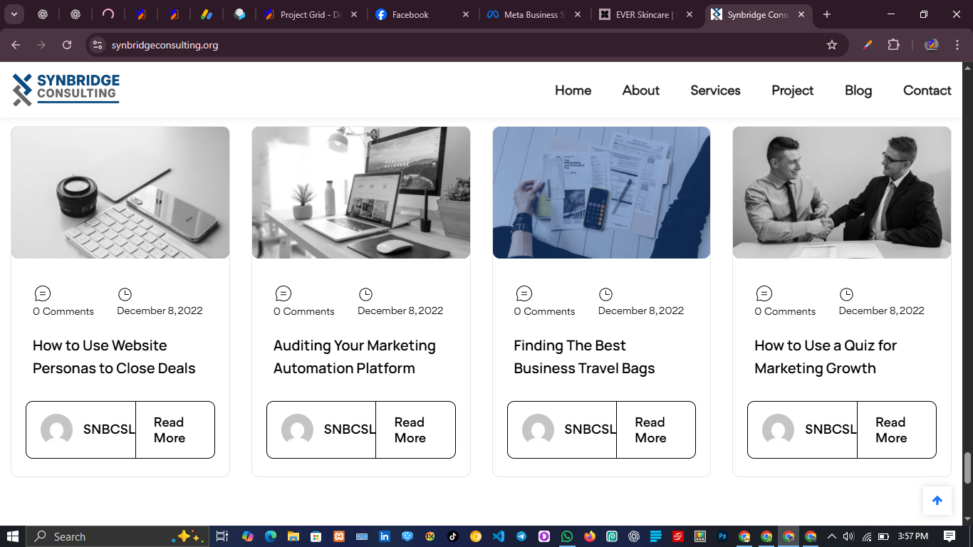 Corporate Consulting Website Design – Synbridge Consulting